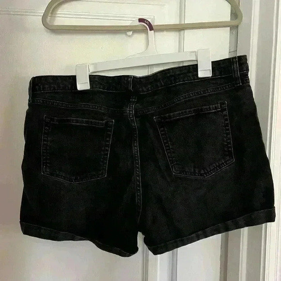 Target Wild Fable black/ gray jean shorts size 18 jeans women‘s summer high rise - Picture 6 of 6